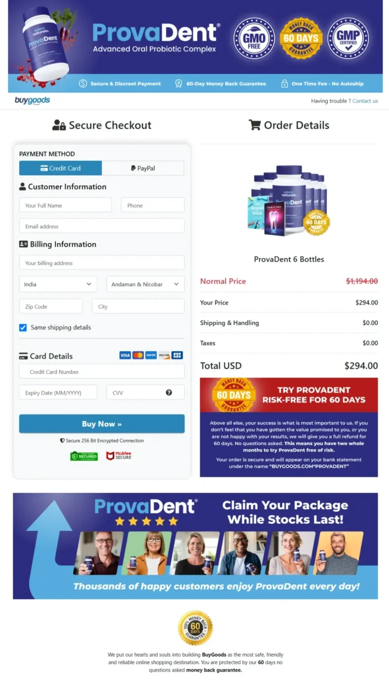 provadent-checkout-page